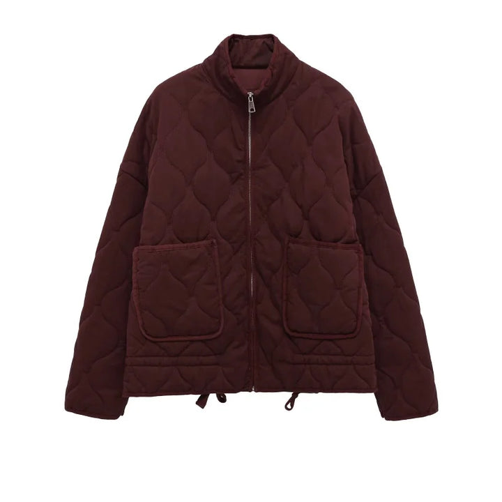 Agatha quilted jacket with high collar and patch pockets – image 10