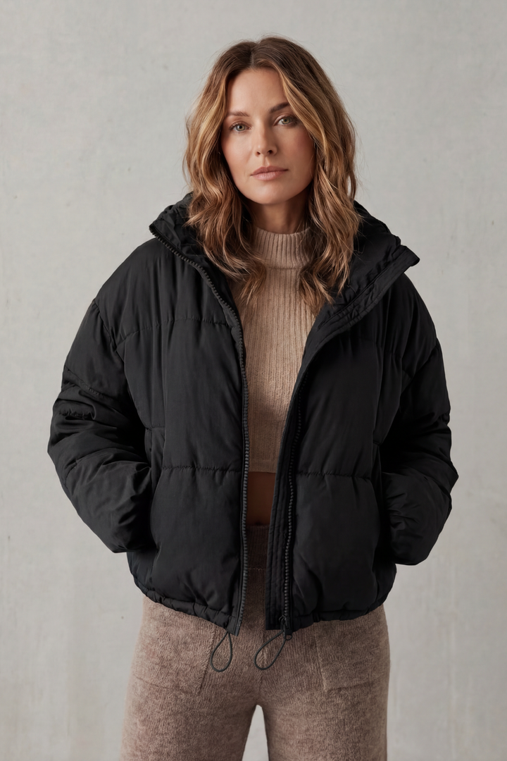 Emilia quilted cropped puffer jacket – image 6