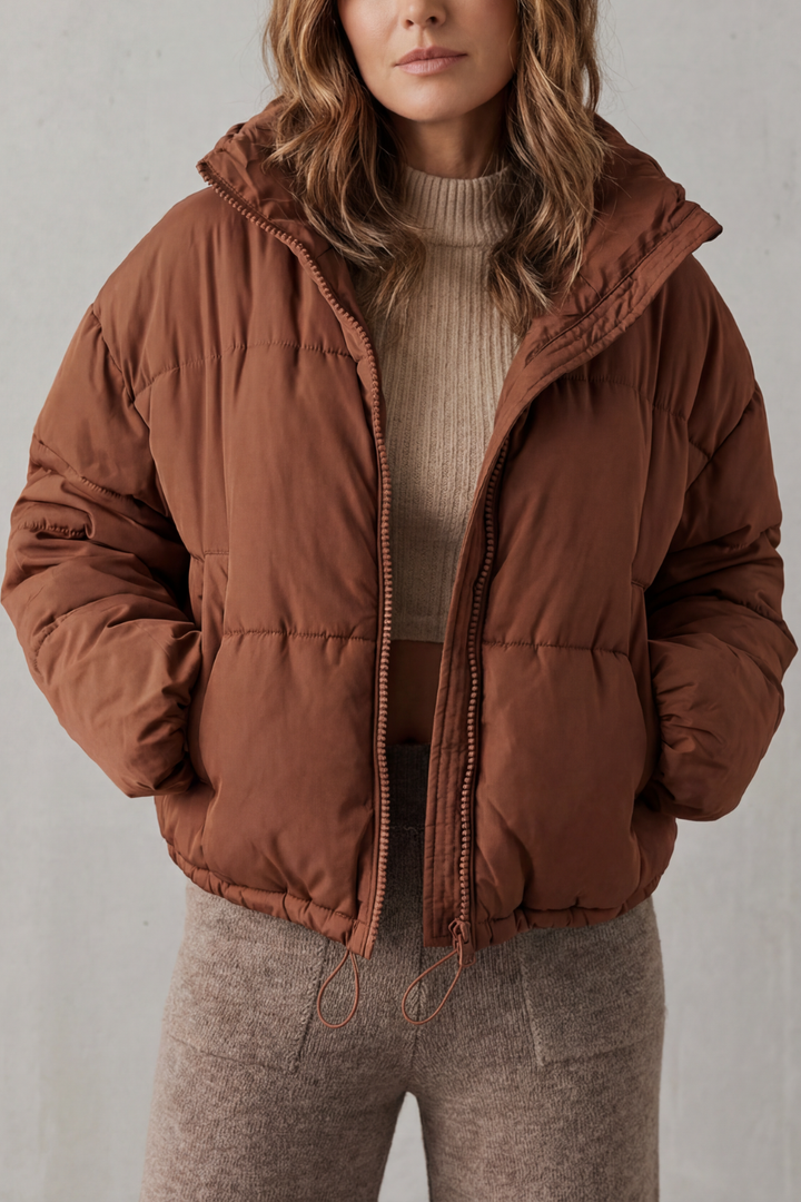 Emilia quilted cropped puffer jacket