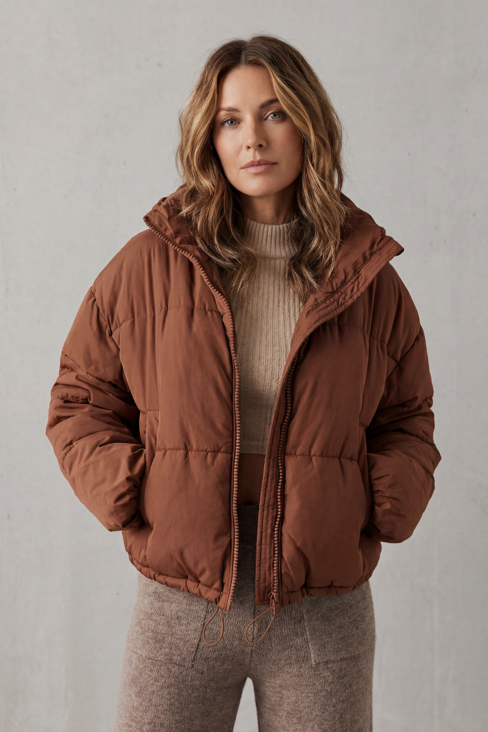 Emilia quilted cropped puffer jacket – image 2