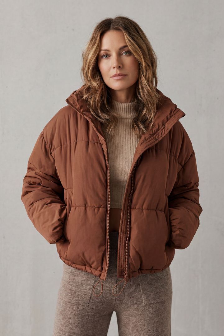 Emilia quilted cropped puffer jacket – image 2