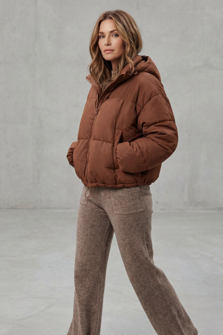 Emilia quilted cropped puffer jacket – image 3