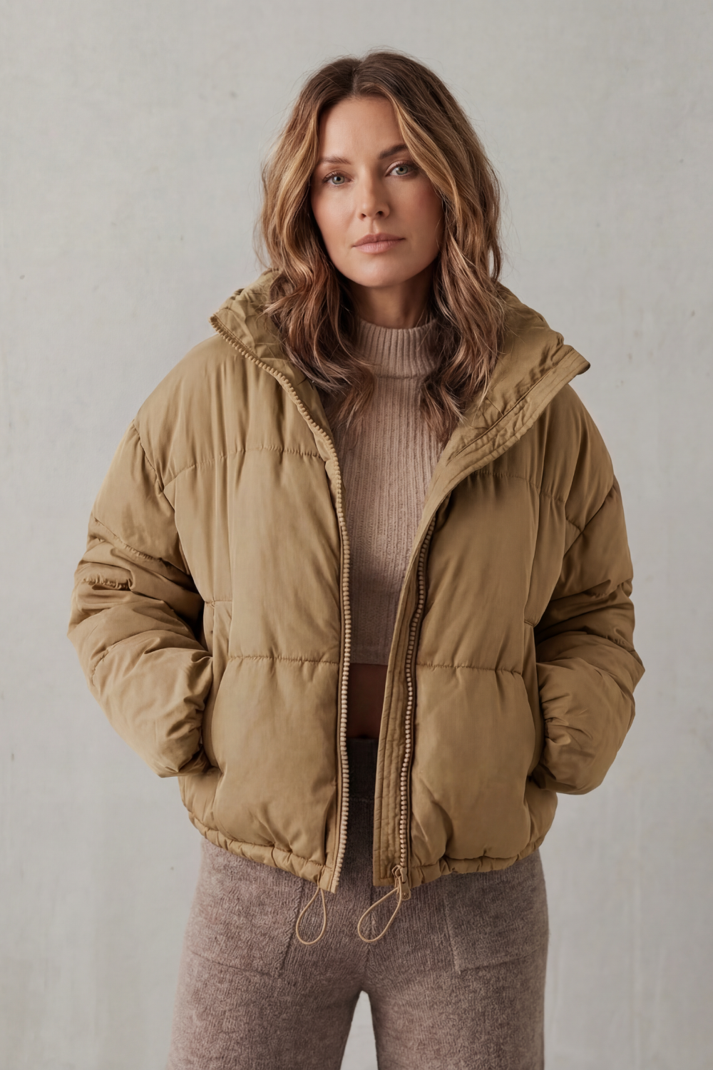 Emilia quilted cropped puffer jacket – image 5