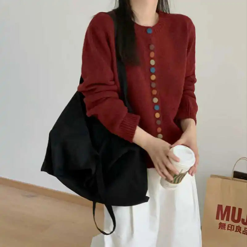 Sioned crew neck button cardigan – image 8