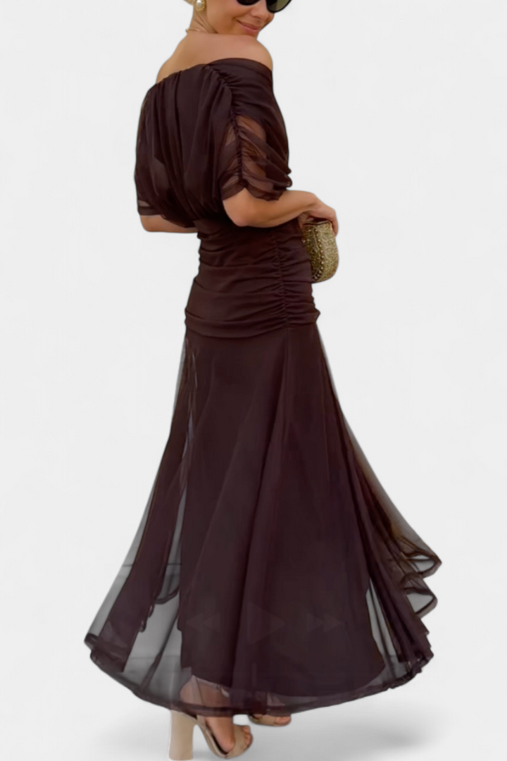 Evangeline Elegant Flowing V Neck Maxi Dress - image 8