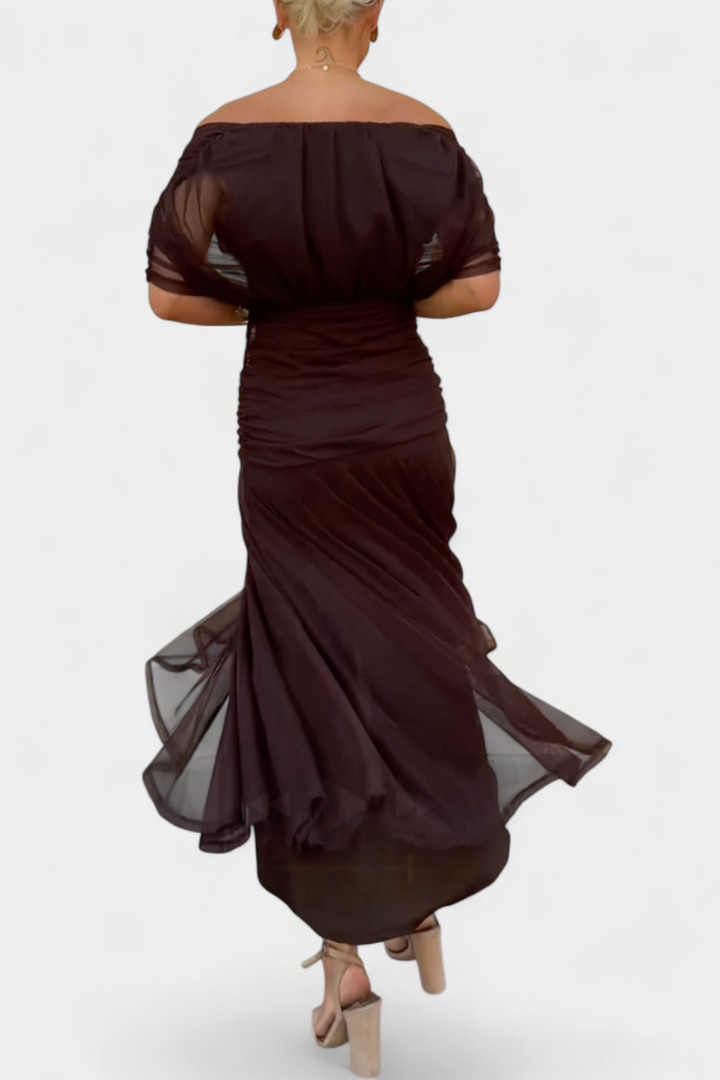 Evangeline Elegant Flowing V Neck Maxi Dress - image 10