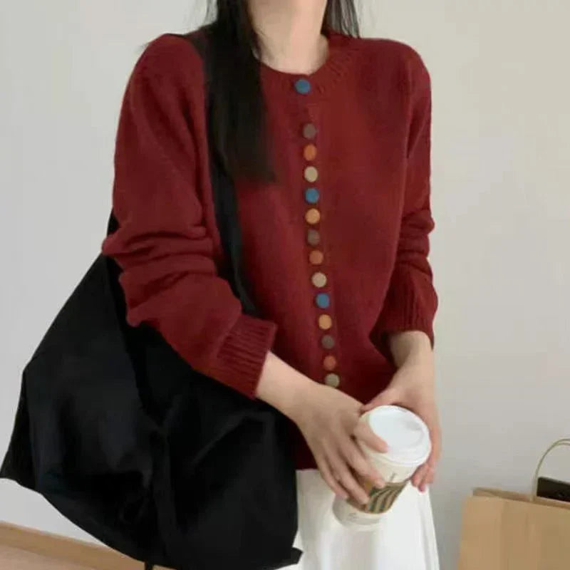 Sioned crew neck button cardigan – image 3