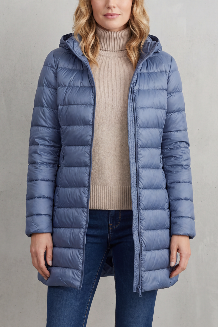 Carla ultra light hooded puffer jacket