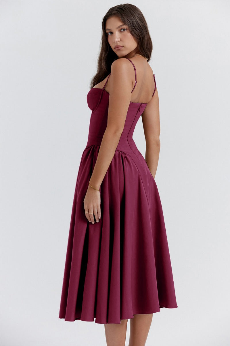 Lisette strapless corset midi dress – image 2