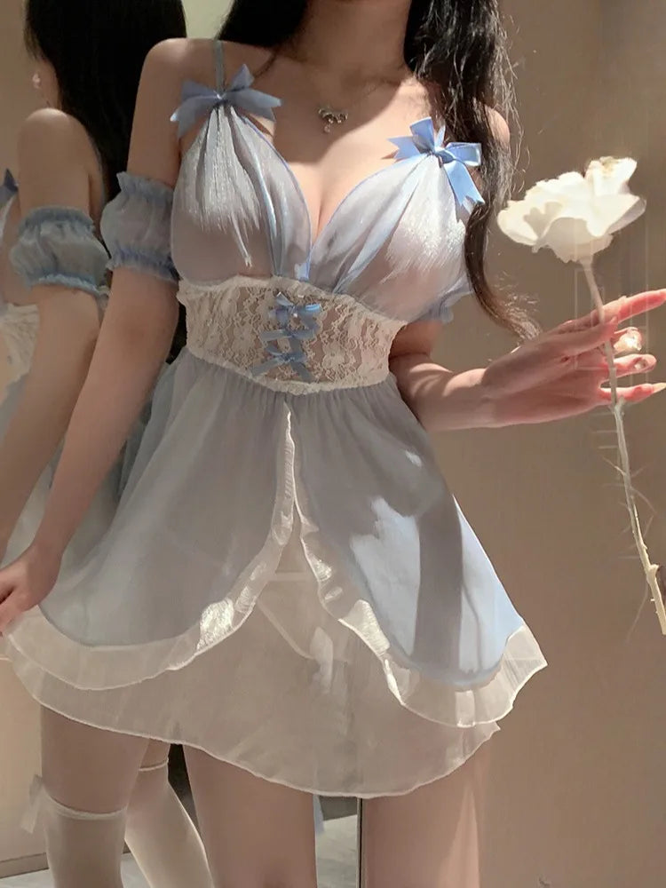 Daphne Elegant Lace Trim Satin Pyjama Set - image 9