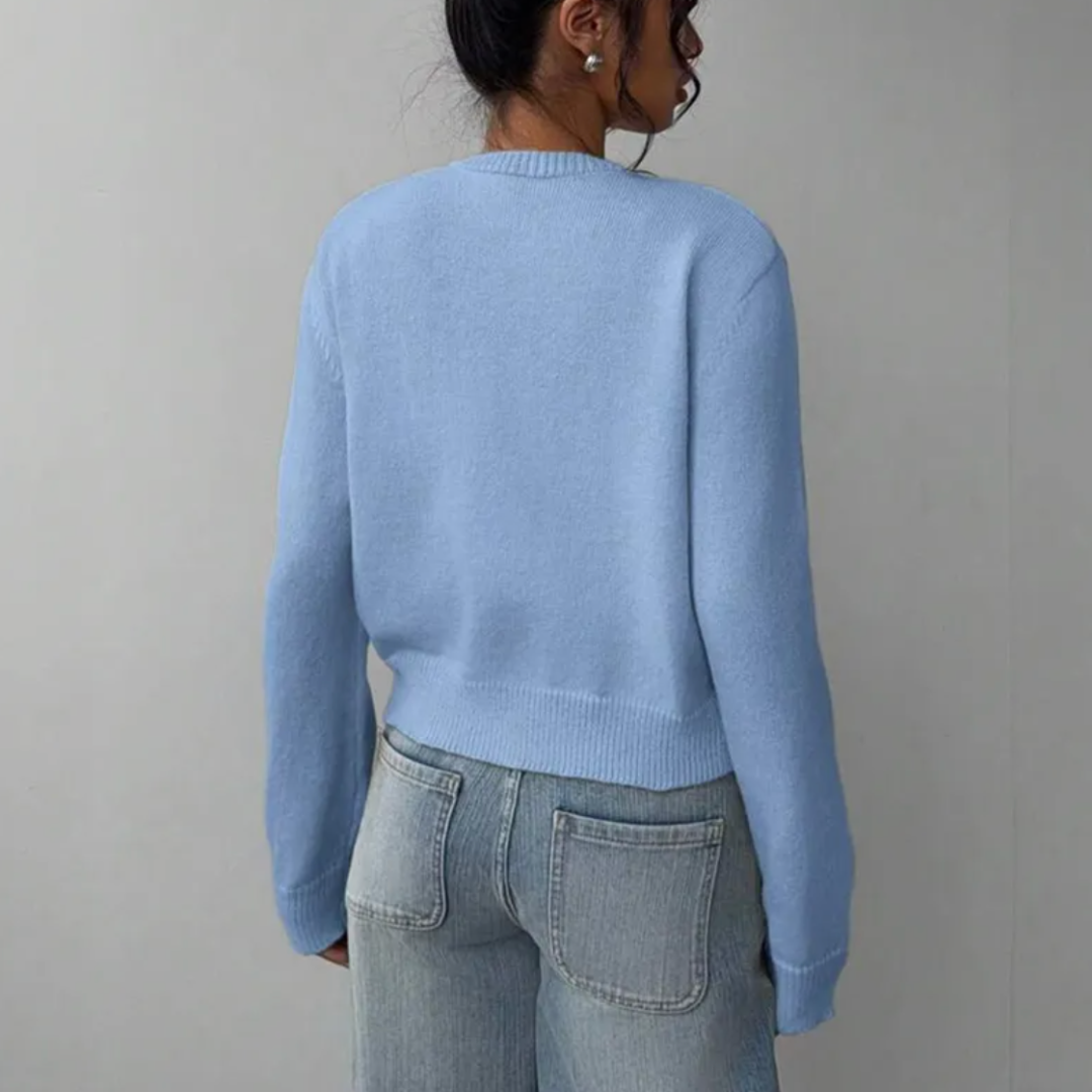 Talia soft cropped knit cardigan – image 12