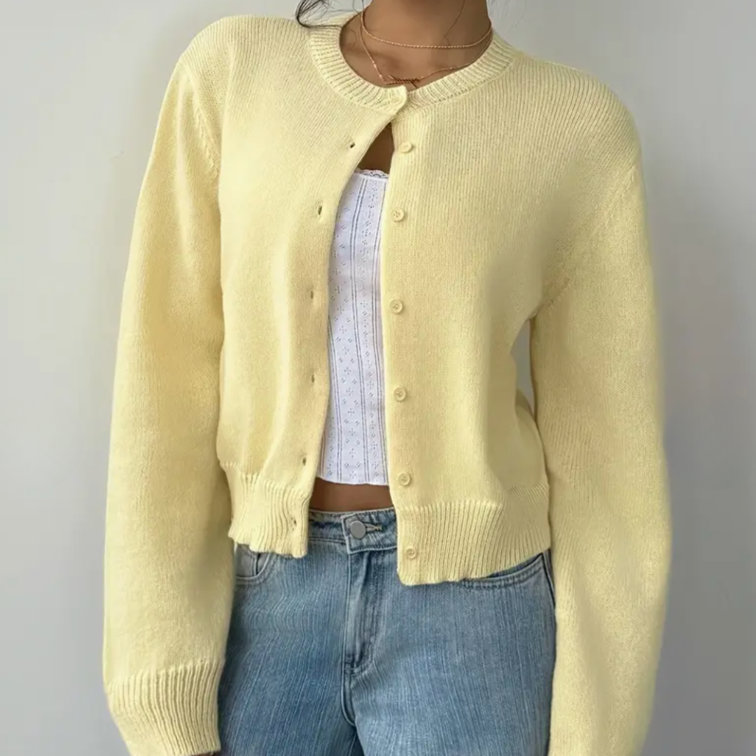 Talia soft cropped knit cardigan – image 13