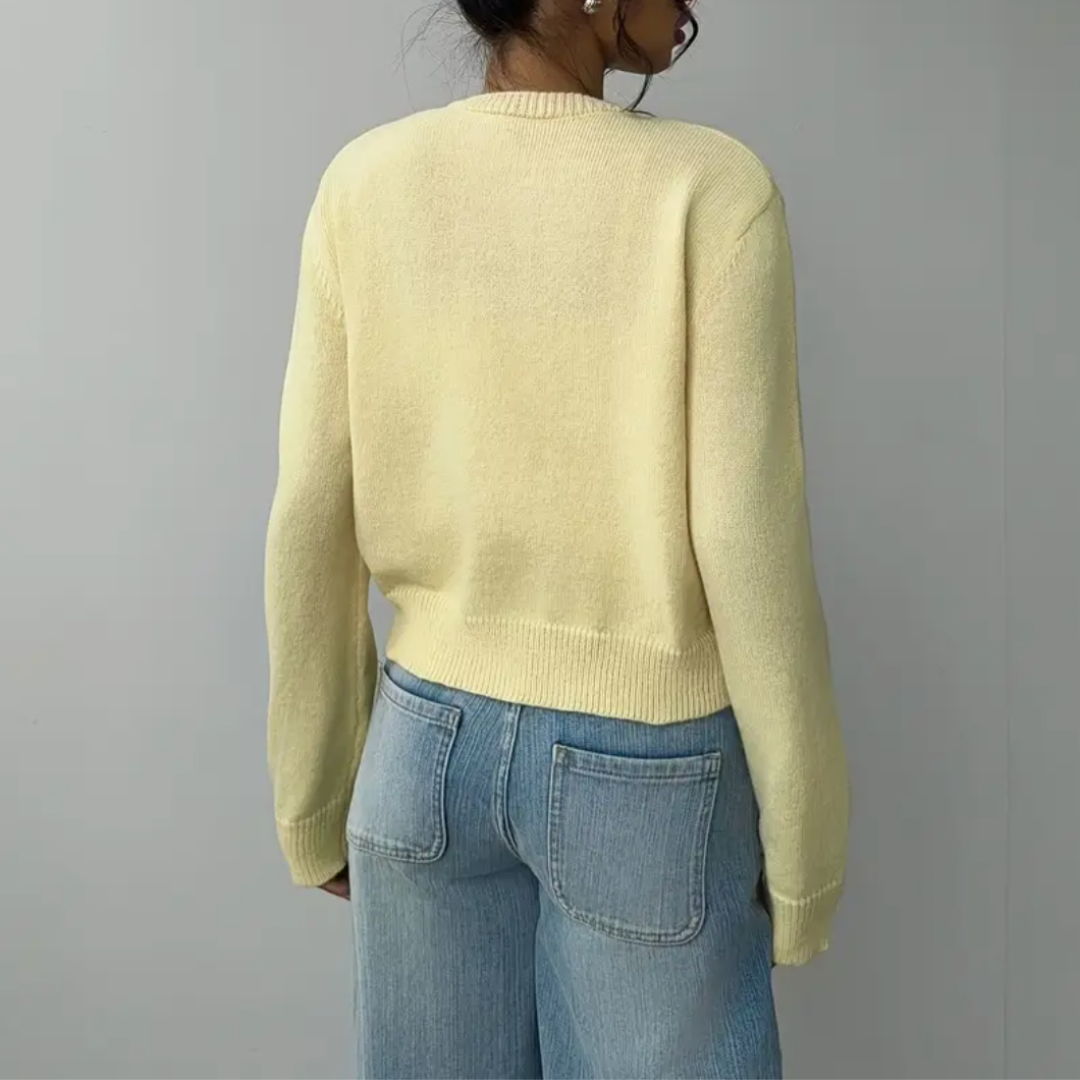 Talia soft cropped knit cardigan – image 14