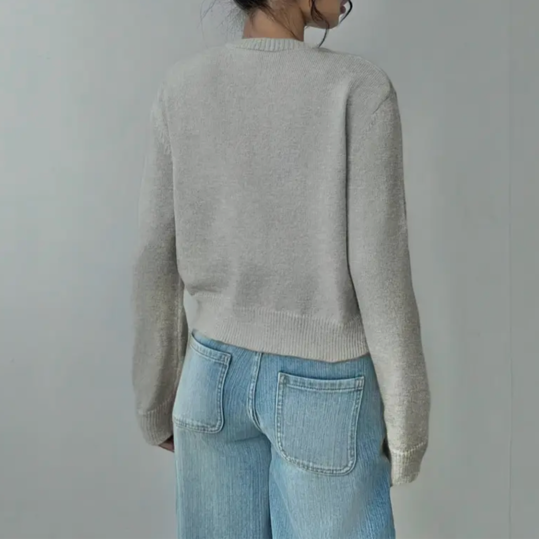 Talia soft cropped knit cardigan – image 6