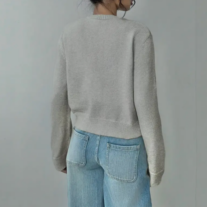 Talia soft cropped knit cardigan – image 6