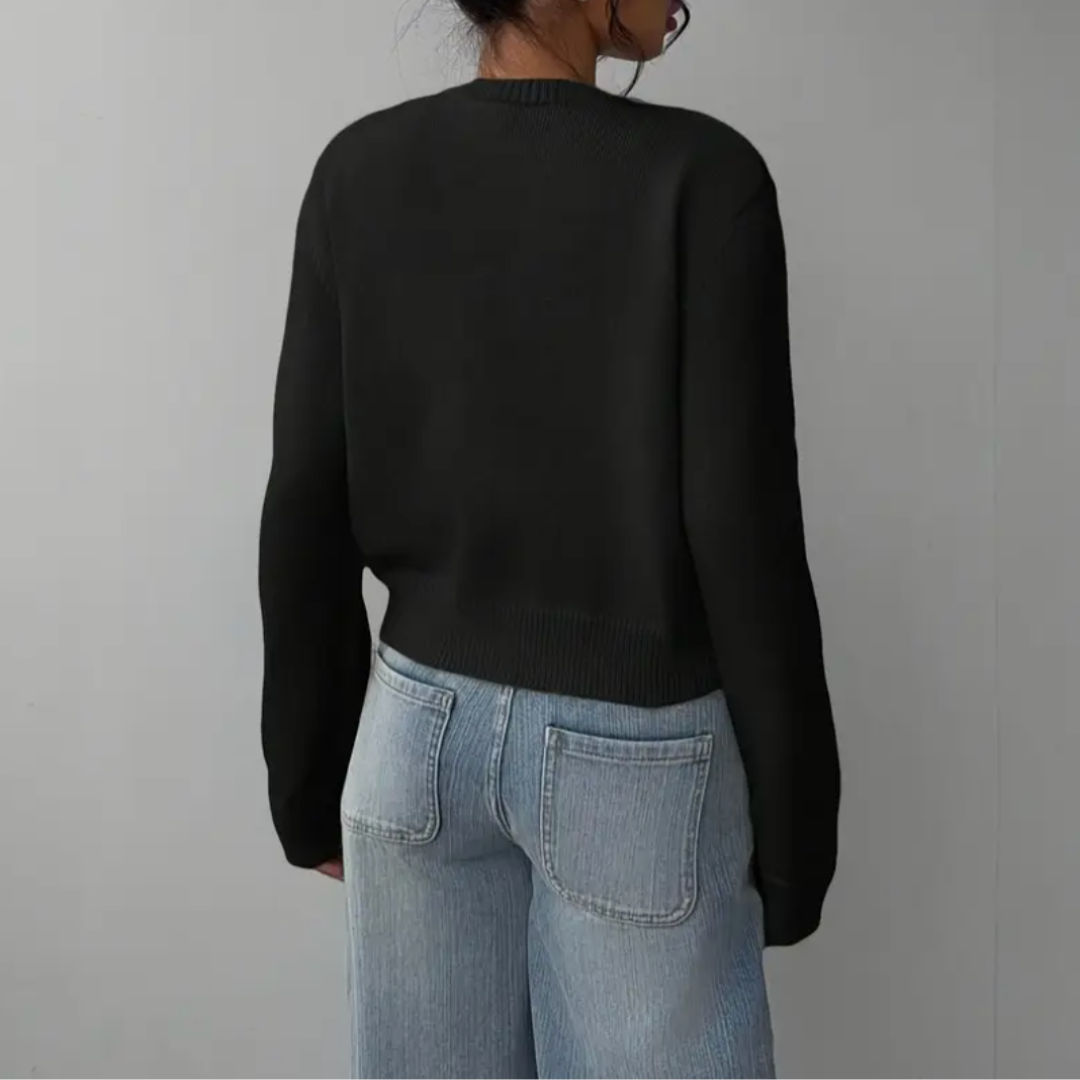 Talia soft cropped knit cardigan – image 8