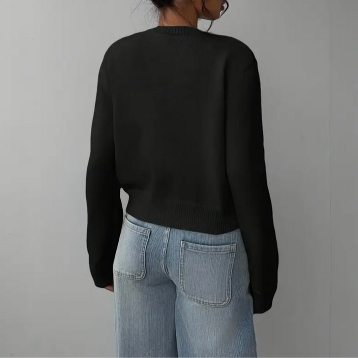 Talia soft cropped knit cardigan – image 8