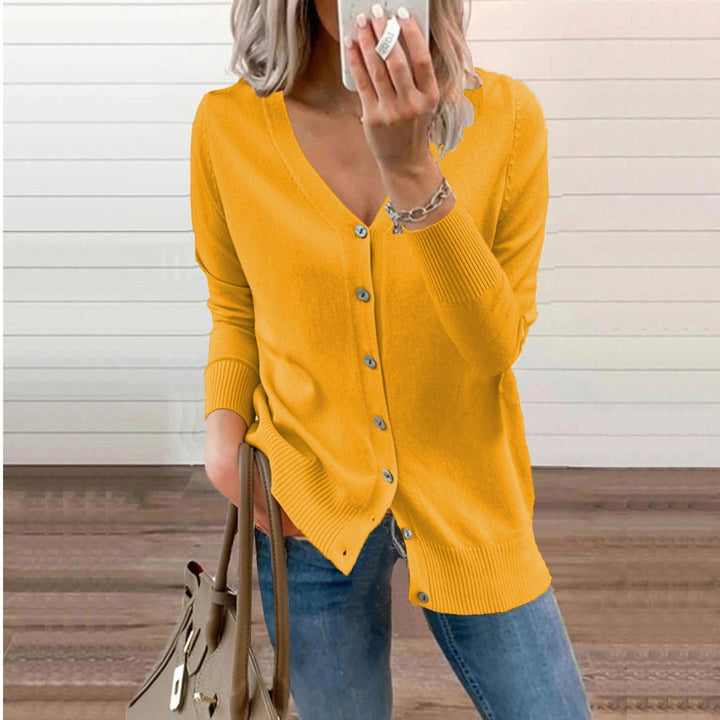 Karin V neck knit cardigan – image 4