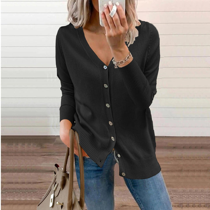 Karin V neck knit cardigan – image 7