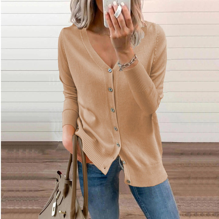 Karin V neck knit cardigan – image 8