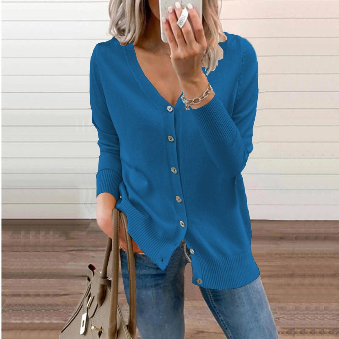 Karin V neck knit cardigan