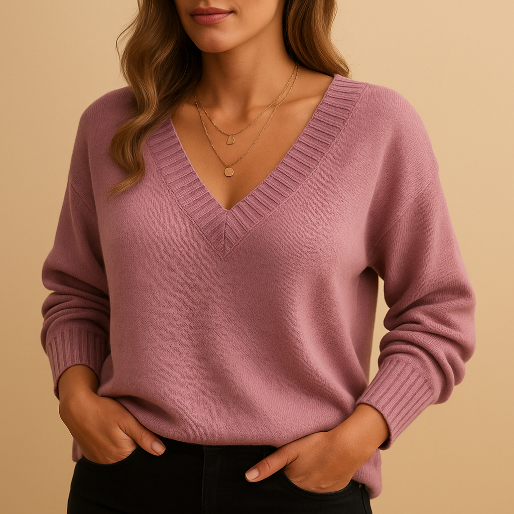 Wilma V neck knit jumper – image 3