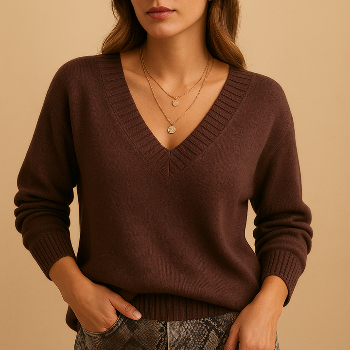 Wilma V neck knit jumper