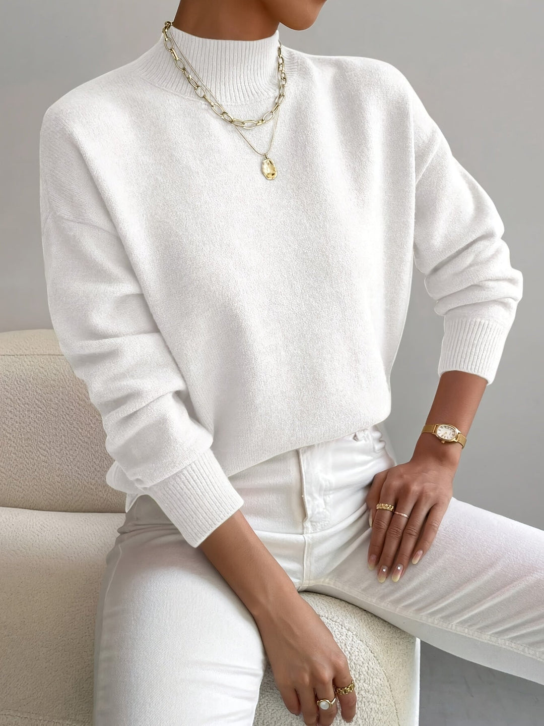Sofie mock neck knit jumper – image 2