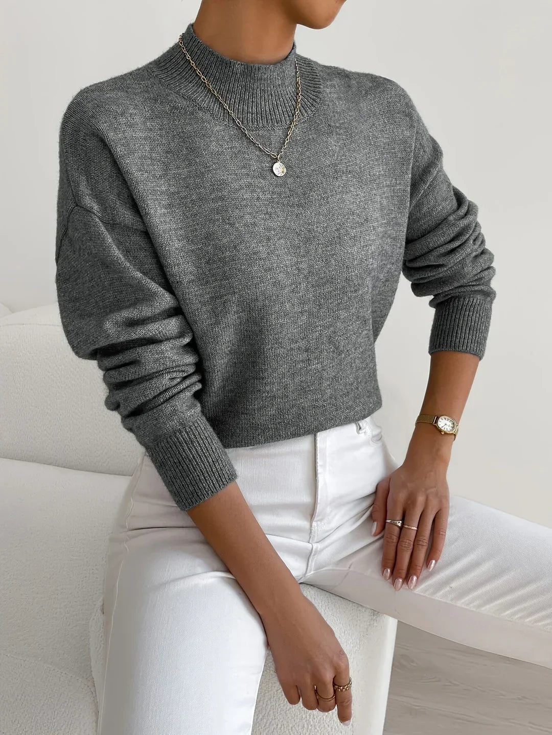 Sofie mock neck knit jumper – image 9