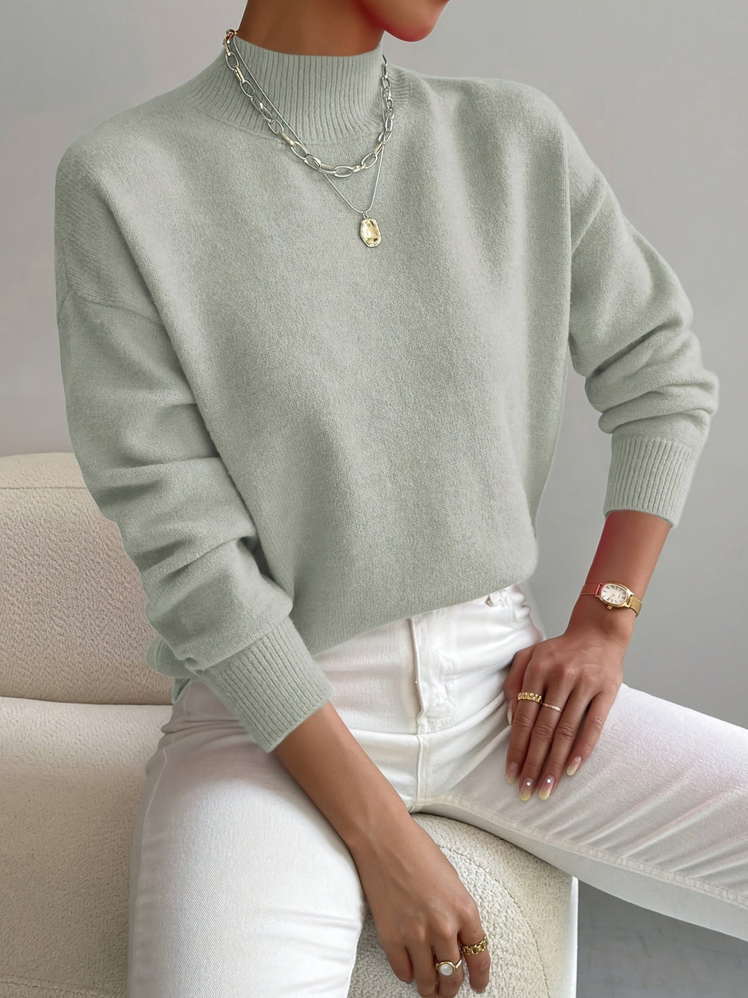 Sofie mock neck knit jumper