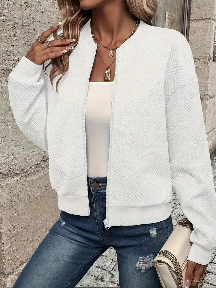 Lieke textured knit zip up cardigan – image 6