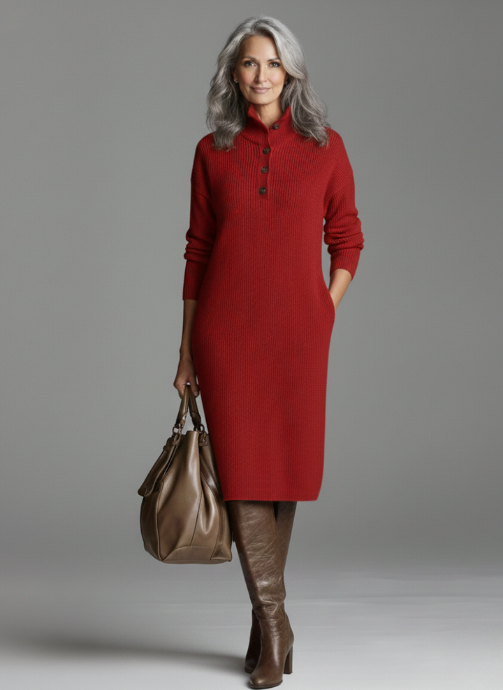 Celeste ribbed knit midi dress – image 3