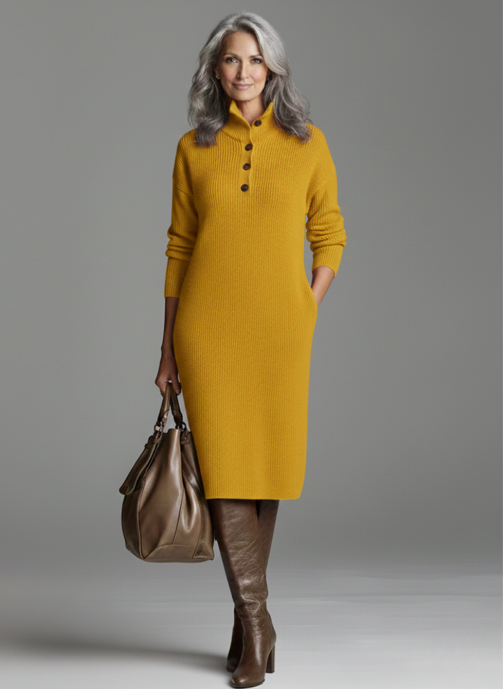 Celeste ribbed knit midi dress – image 2