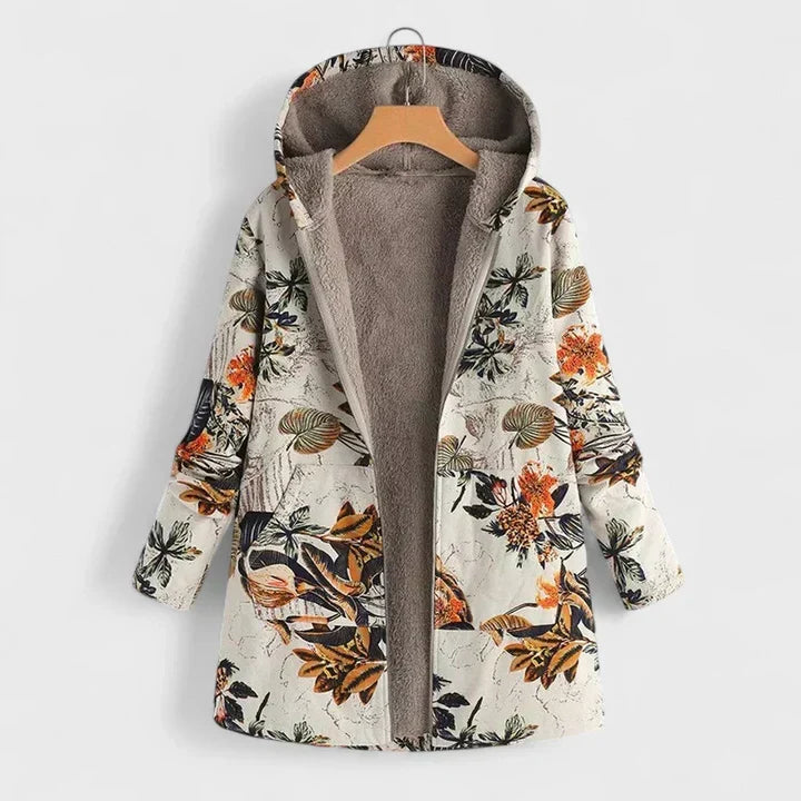 Ingvild floral hooded parka