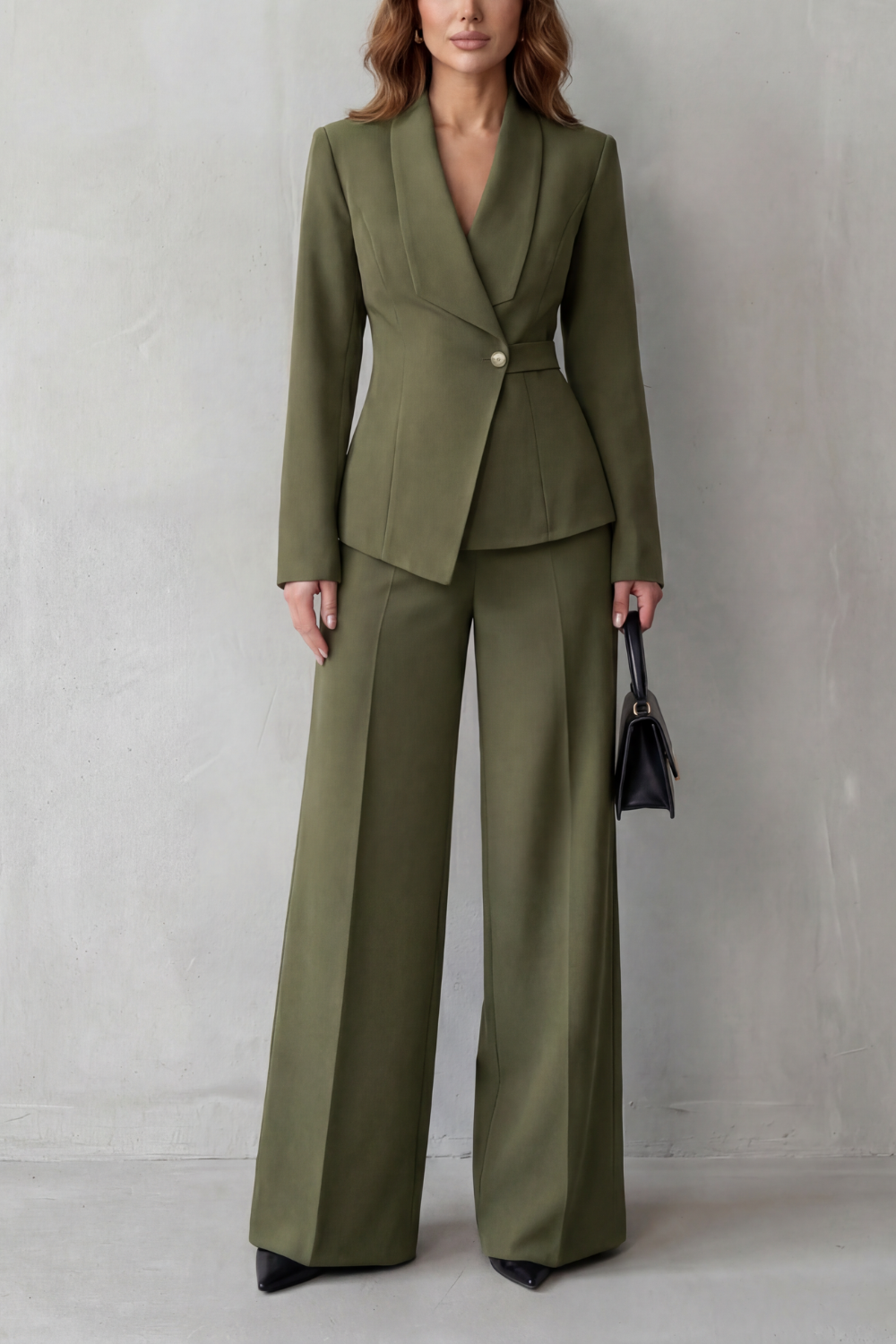 Alina Elegant Tailored Blazer and Wide Leg Trouser Set - image 9