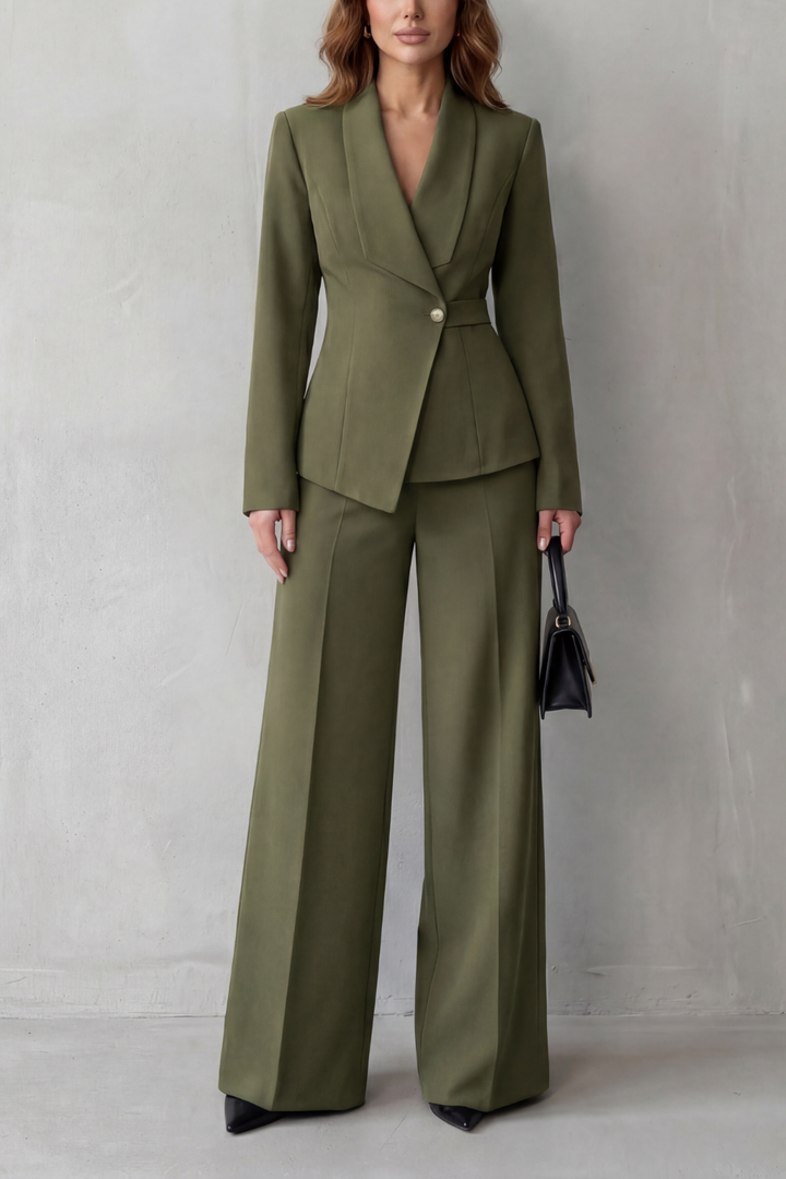 Alina Elegant Tailored Blazer and Wide Leg Trouser Set - image 9