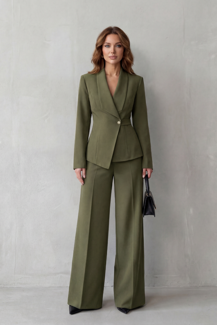 Alina Elegant Tailored Blazer and Wide Leg Trouser Set - image 10