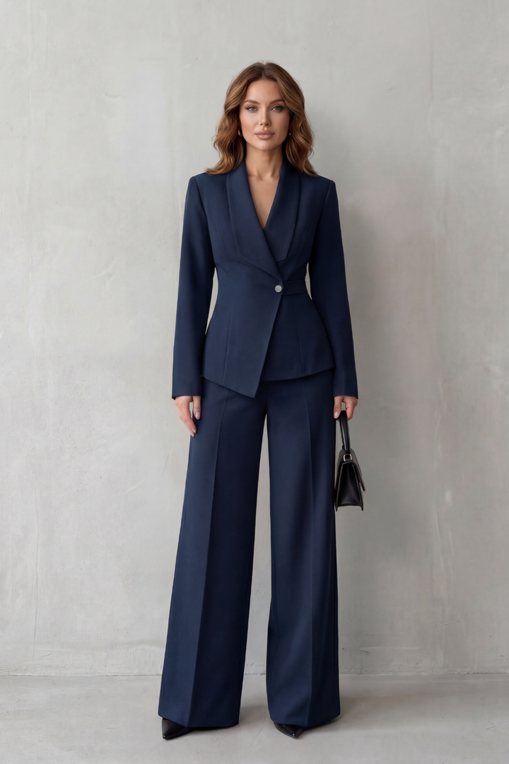 Alina Elegant Tailored Blazer and Wide Leg Trouser Set - image 14