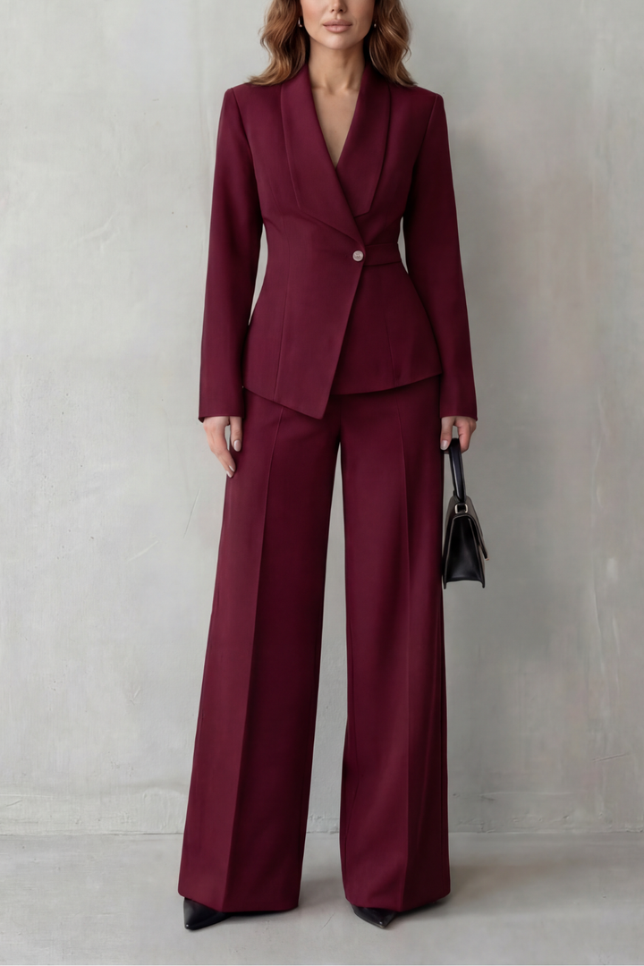 Alina Elegant Tailored Blazer and Wide Leg Trouser Set - image 17