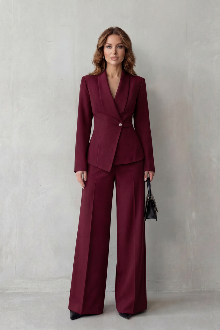 Alina Elegant Tailored Blazer and Wide Leg Trouser Set - image 18