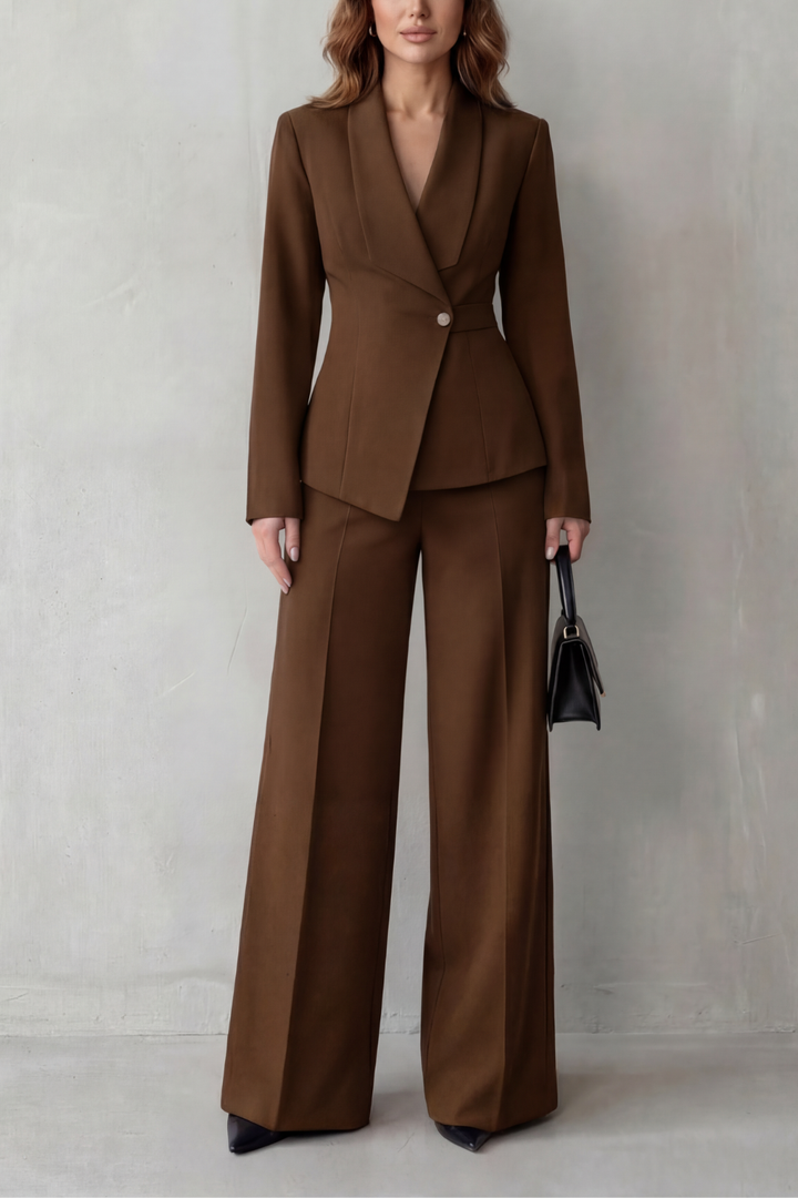 Alina Elegant Tailored Blazer and Wide Leg Trouser Set - image 19