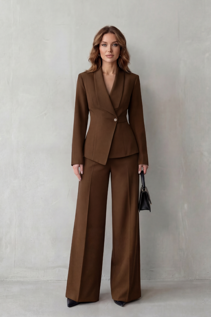 Alina Elegant Tailored Blazer and Wide Leg Trouser Set - image 20