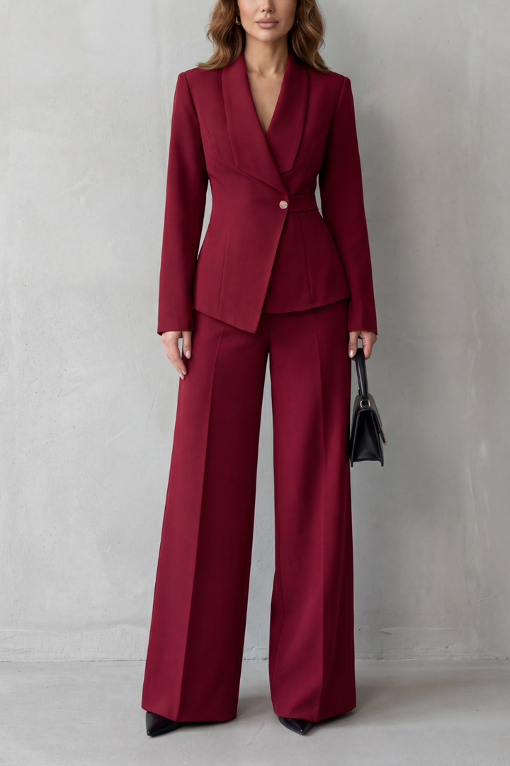 Alina Elegant Tailored Blazer and Wide Leg Trouser Set - image 5