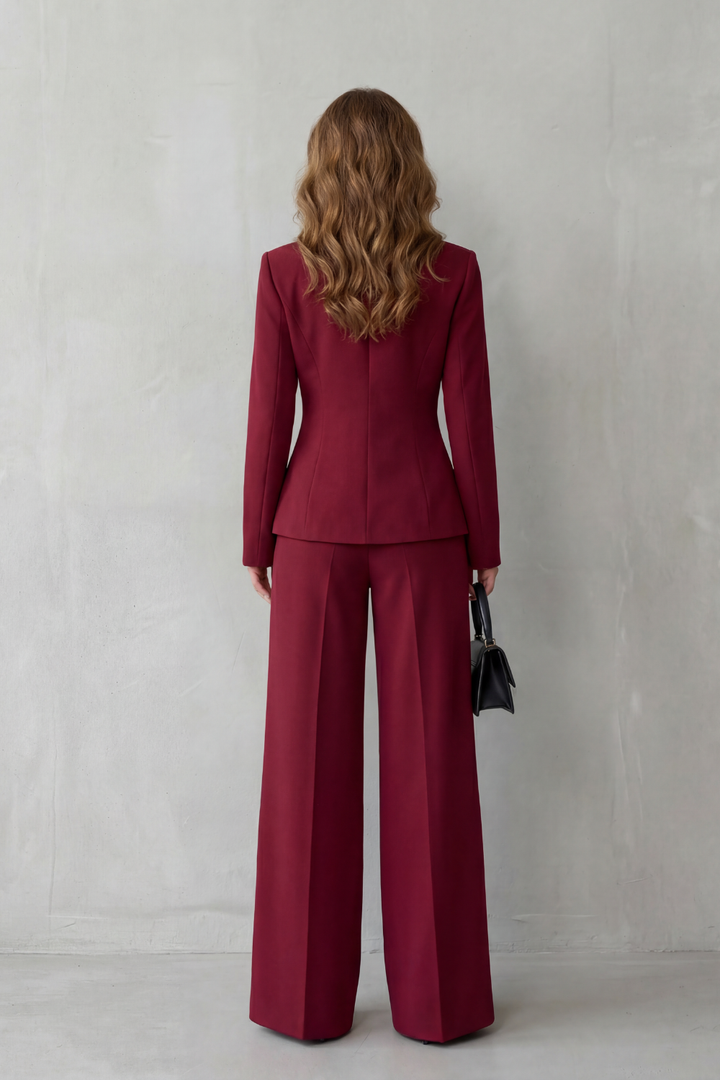 Alina Elegant Tailored Blazer and Wide Leg Trouser Set - image 8