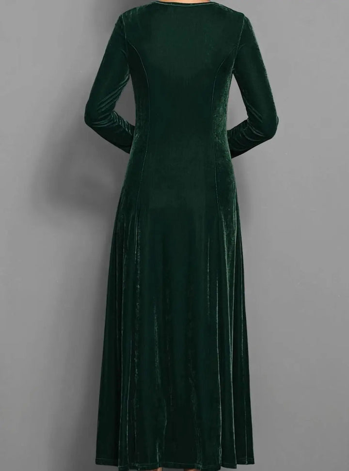 Vera velvet long sleeve maxi dress – image 4