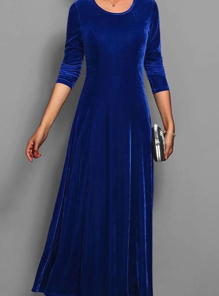 Vera velvet long sleeve maxi dress – image 5