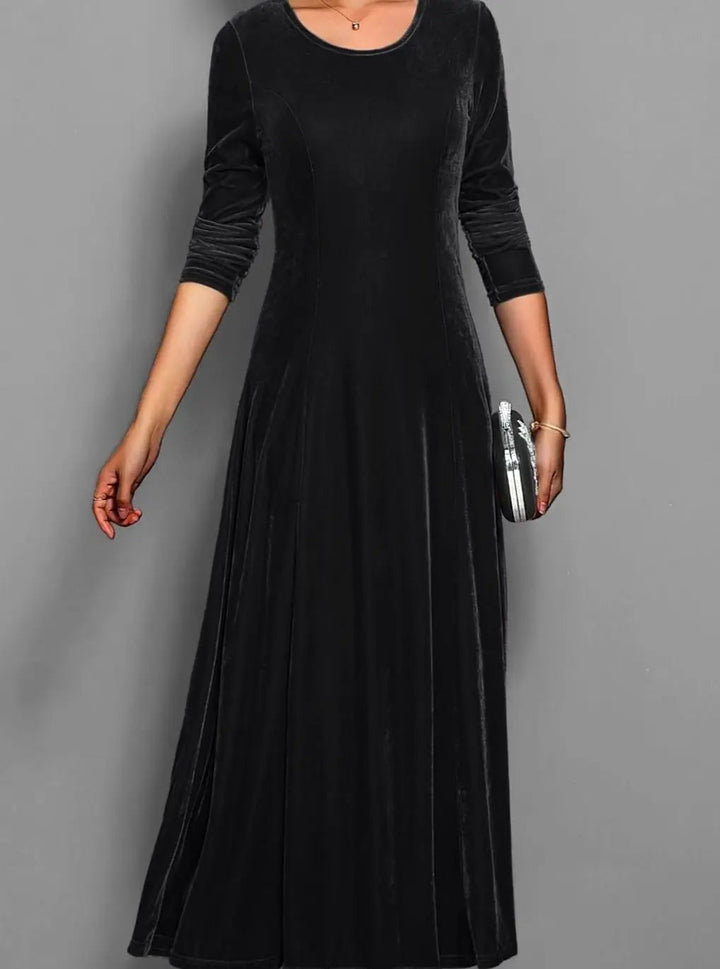 Vera velvet long sleeve maxi dress – image 6