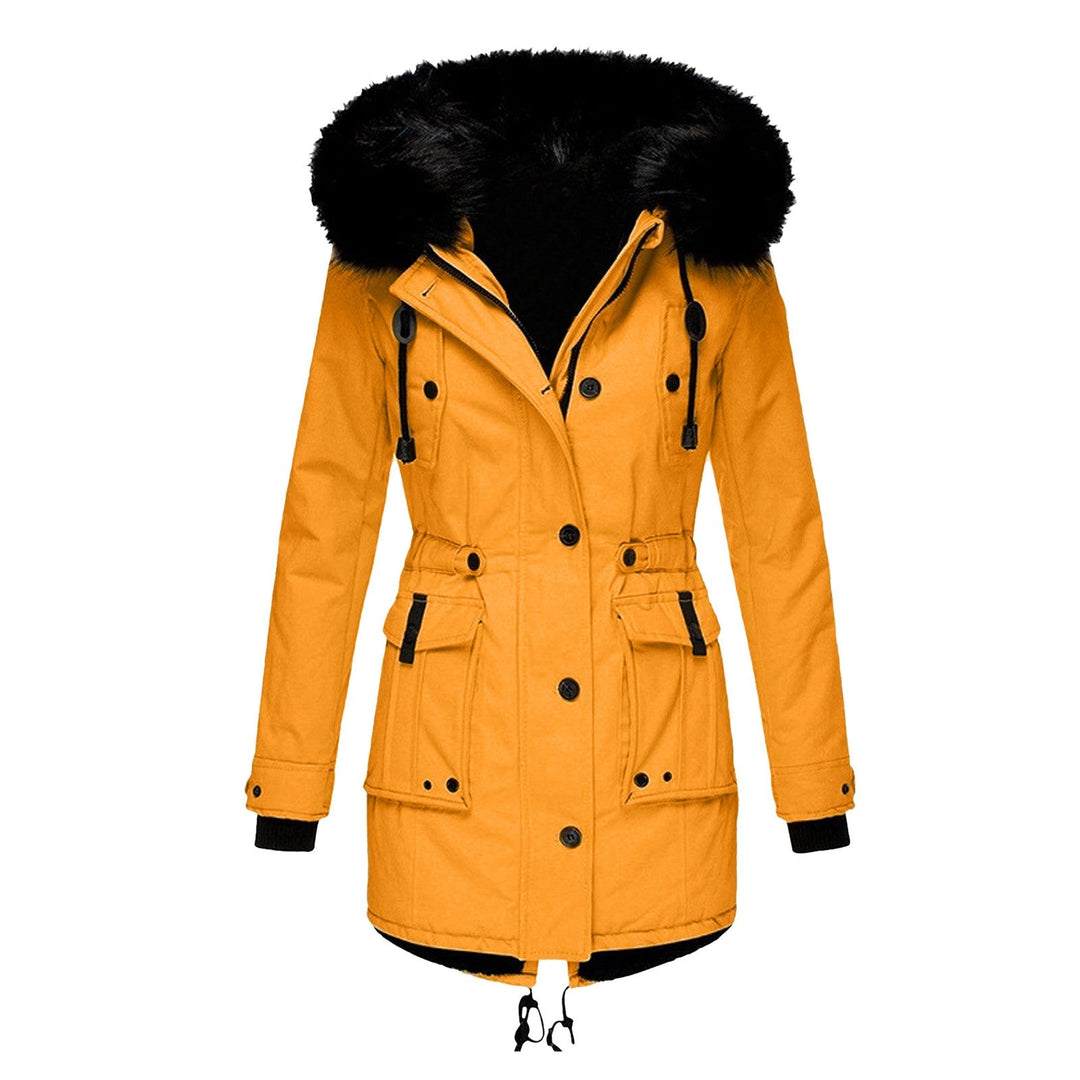 Liora hooded parka with faux fur trim