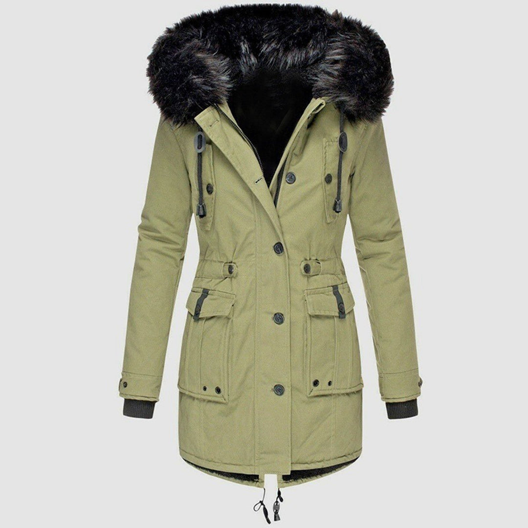 Liora hooded parka in green