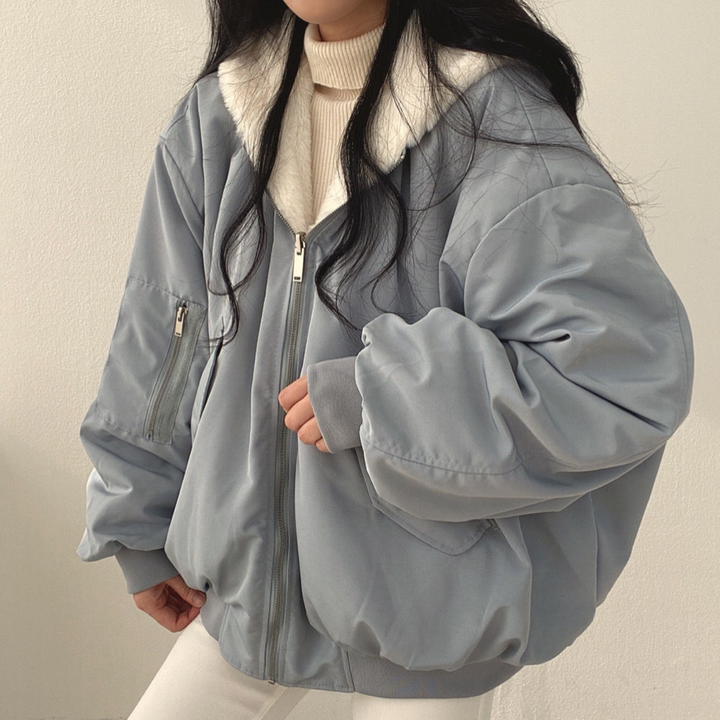 Ariel reversible hooded fleece jacket